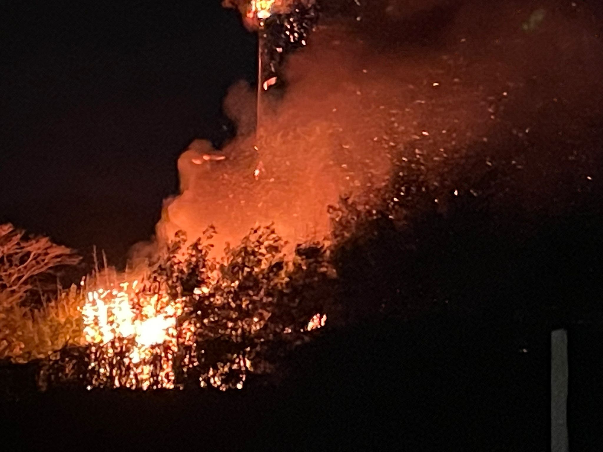 Incendio ad Anzio ex acqualand