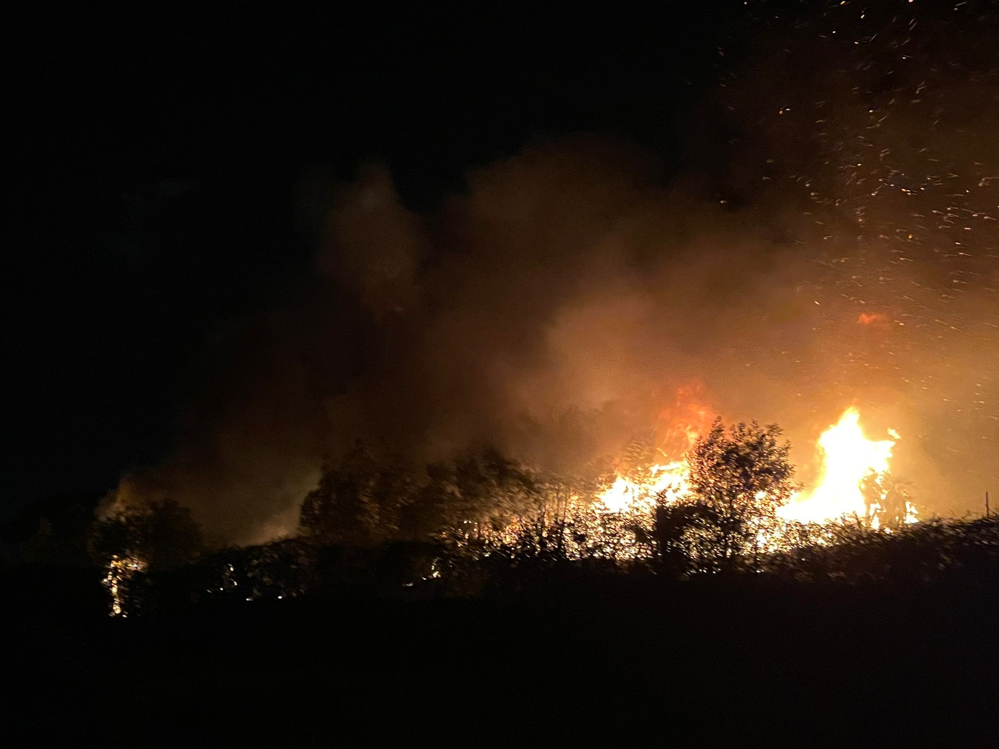 Incendio ad Anzio ex acqualand