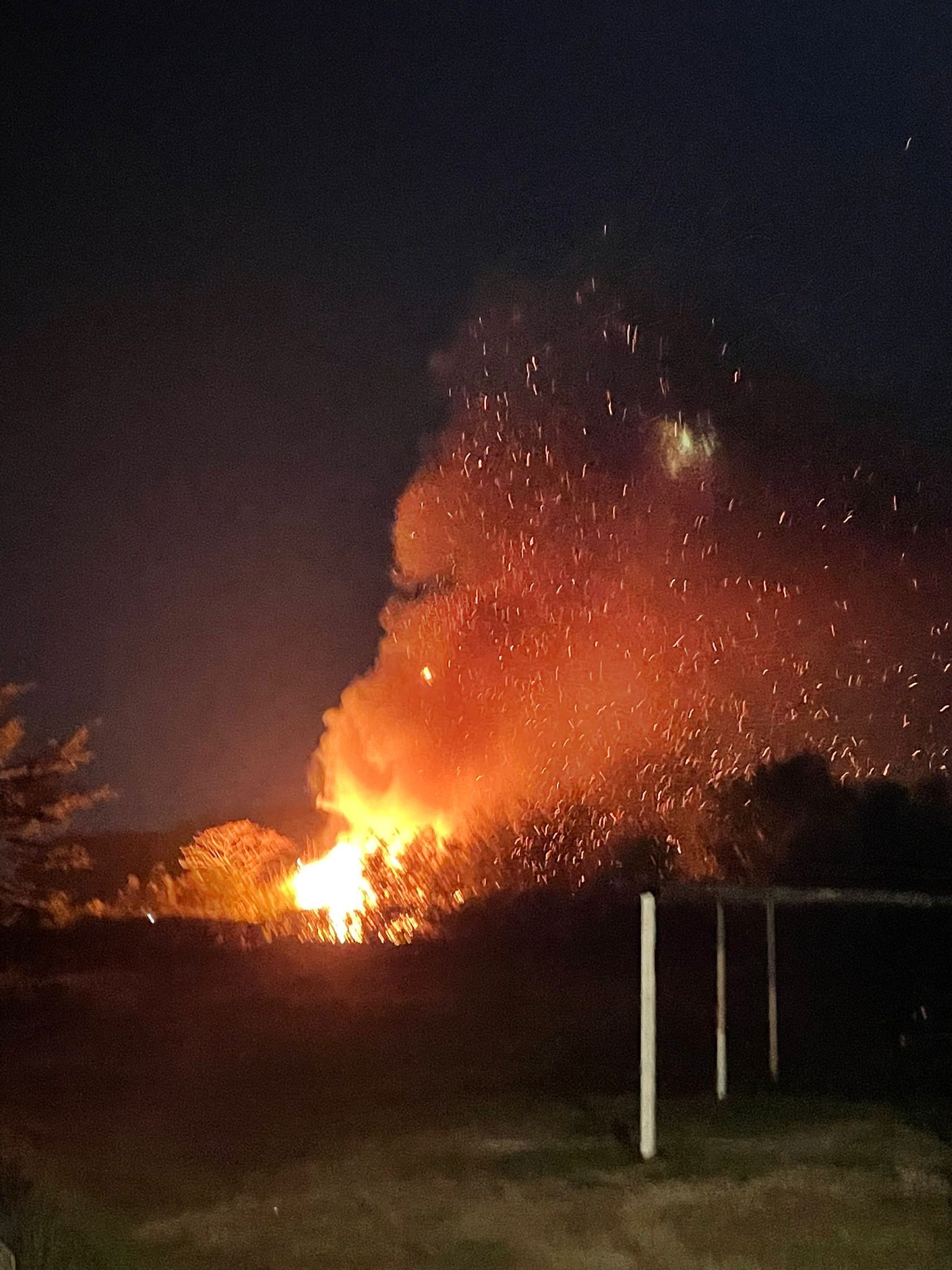 Incendio ad Anzio ex acqualand