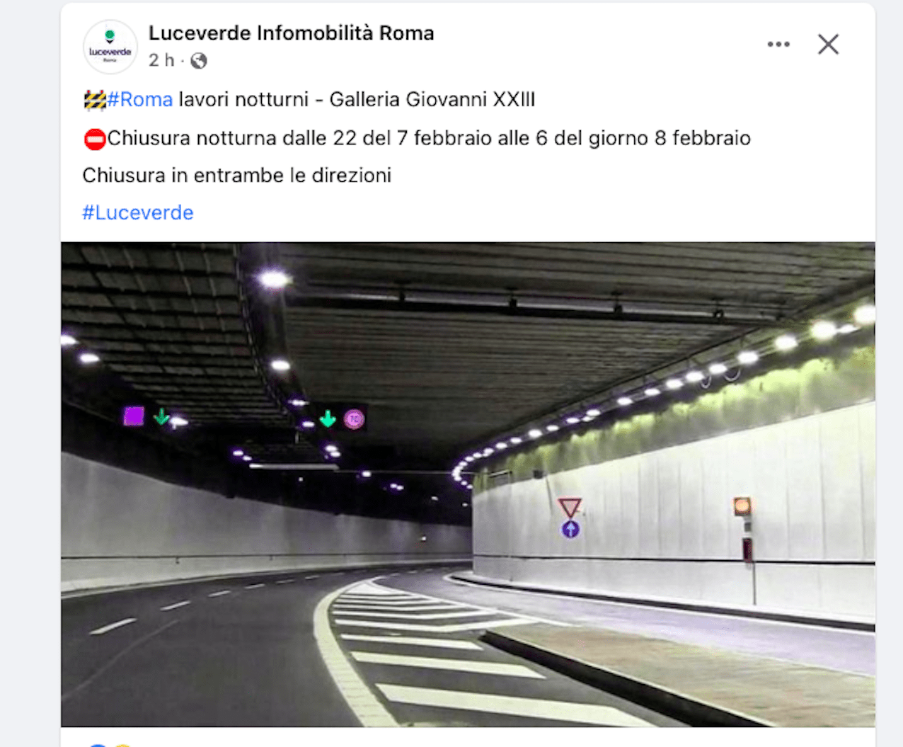 Luceverdemobilità - chiusure e Roma