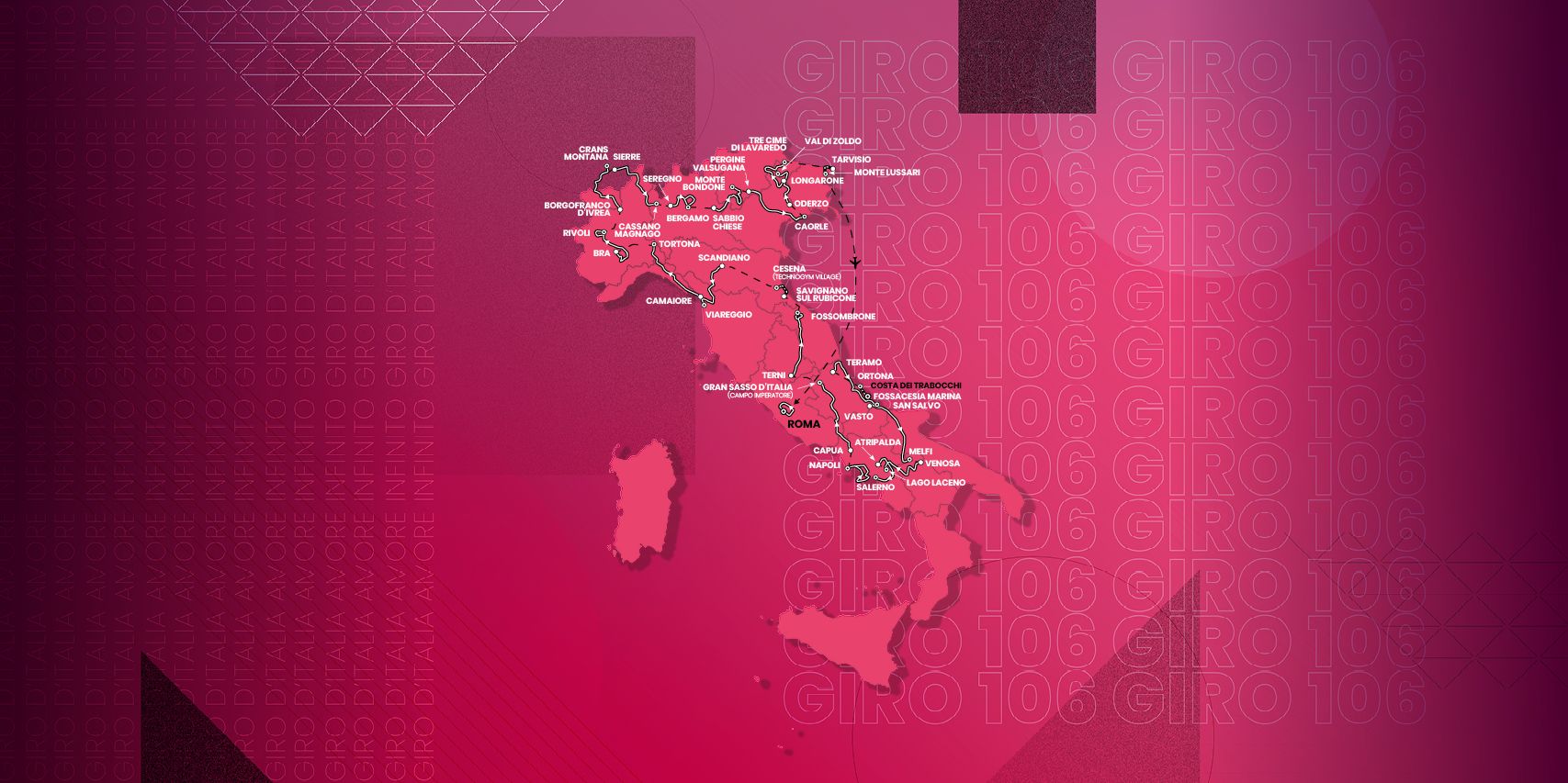 Mappa Giro D'Italia 2023