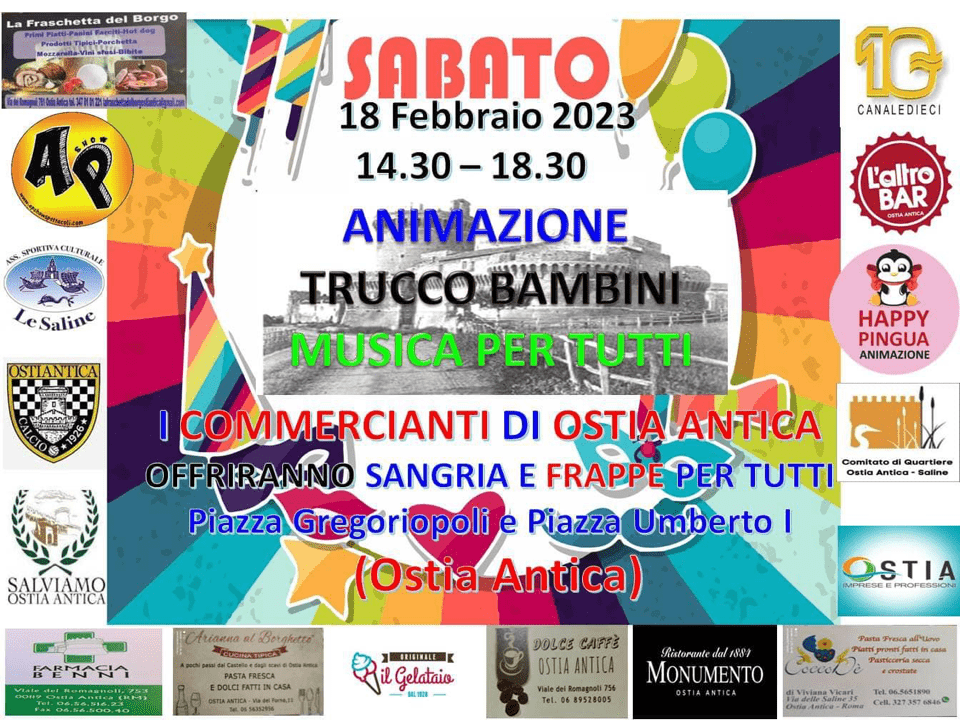 Carnevale dei bambini a Ostia Antica Roma