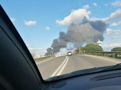 Incendio ex dogana Aprilia
