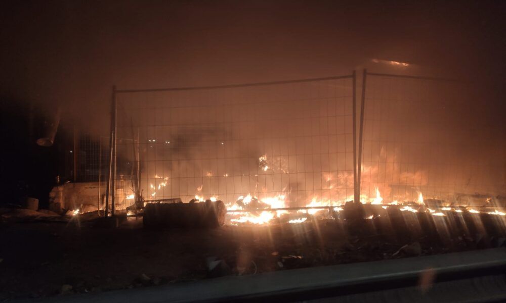 incendio baraccopoli Tangenziale