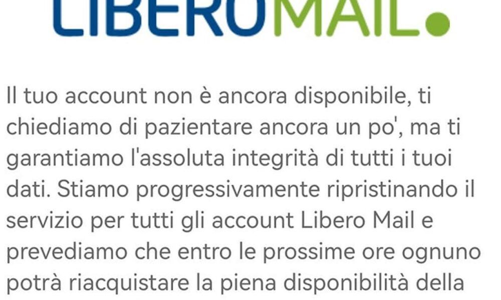 libero down oggi 3 febbraio 2023