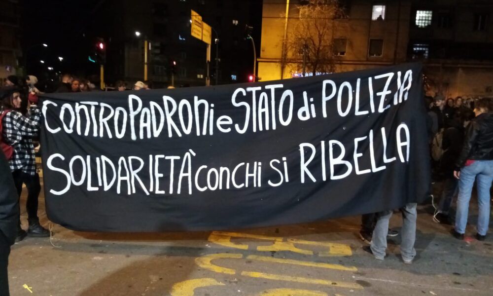 manifestazione Cospito a Roma