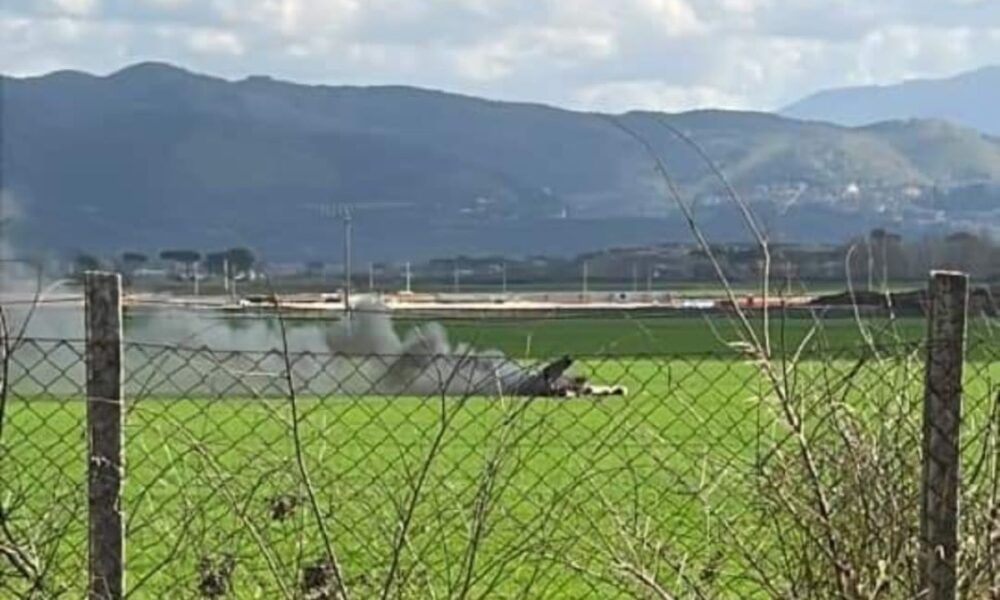 Aereo caduto a Guidonia