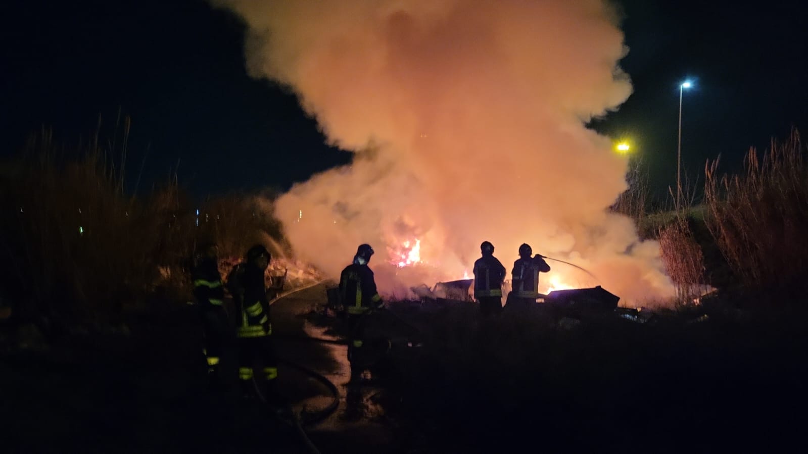 incendio via Palmiro Togliatti