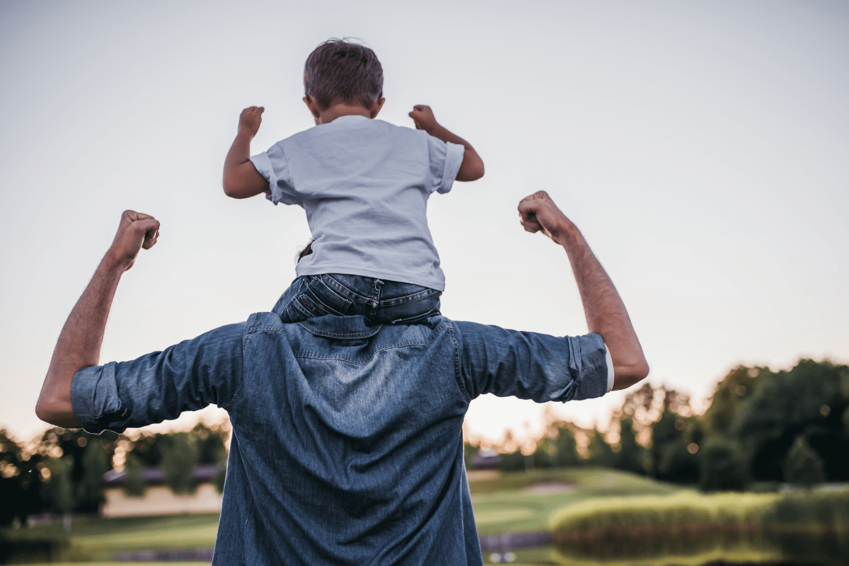 papà e figlio