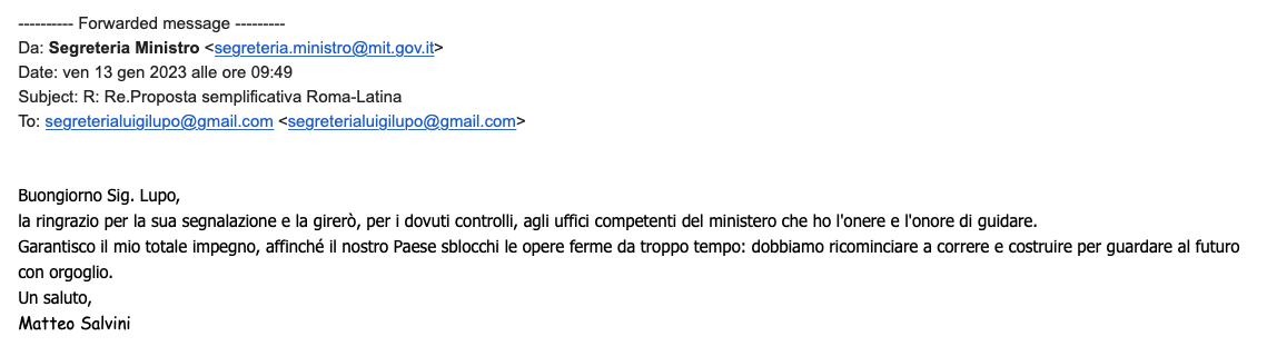 mail ministero trasporti