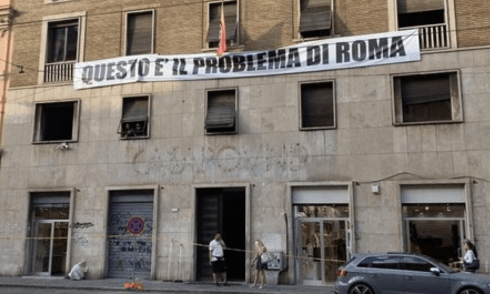 sede di casapound all'esquilino