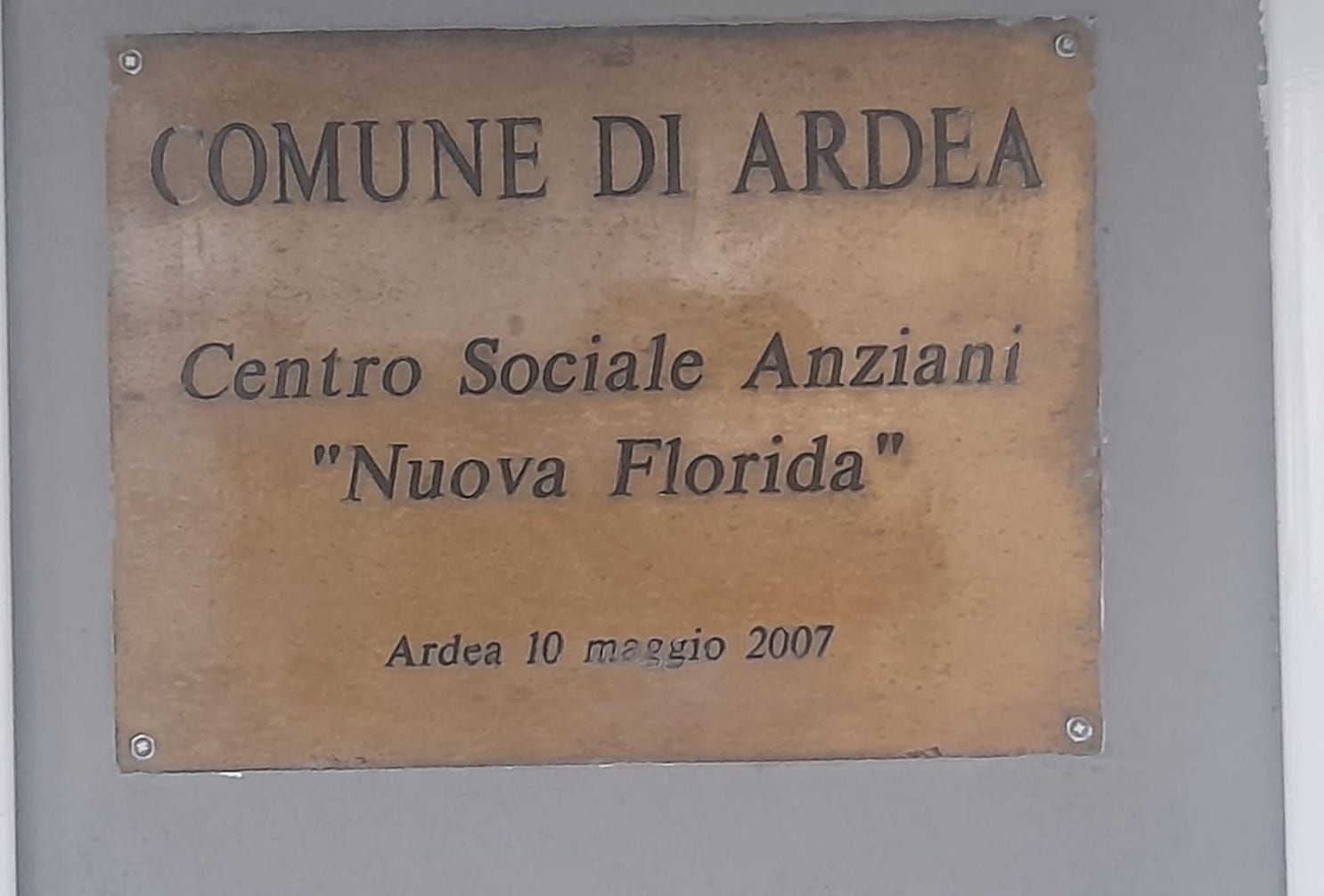 centro anziani Nuova Florida Ardea