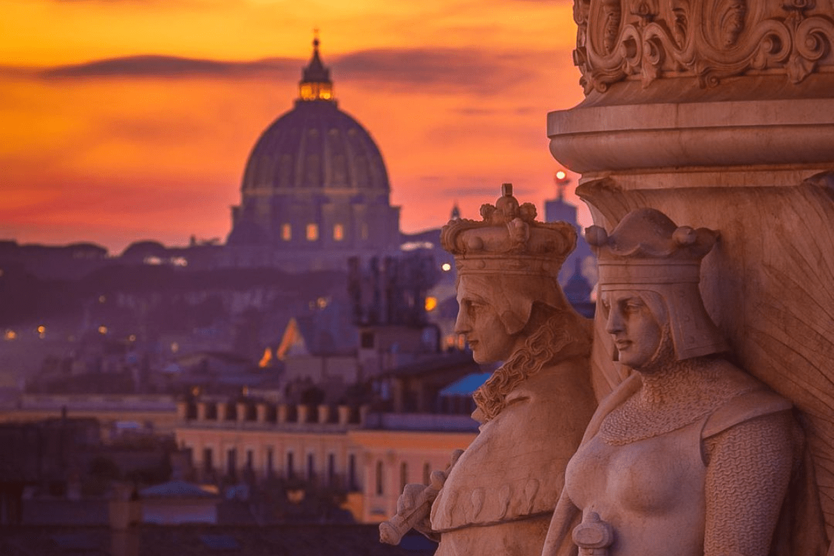 vista di Roma dall'Altare della Patria, cosa fare a Roma 1 e 2 aprile 2023