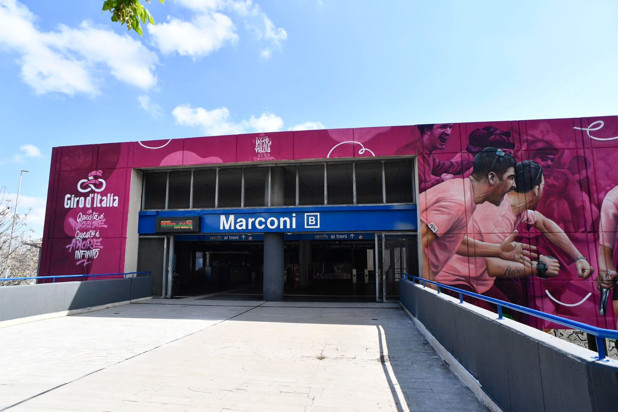 Giro d'Italia Roma, metro b Marconi