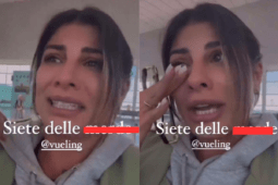 Giulia Cavaglià disperata con la Vueling all'aeroporto di Barcellona