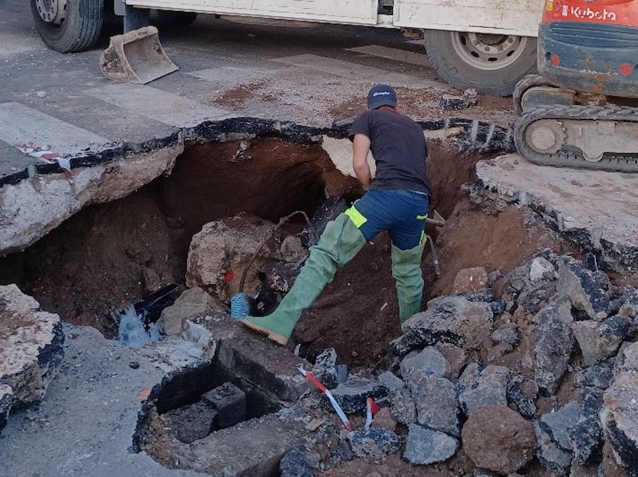 La voragine a Torpignattara all'altezza di Via Placido Zurla