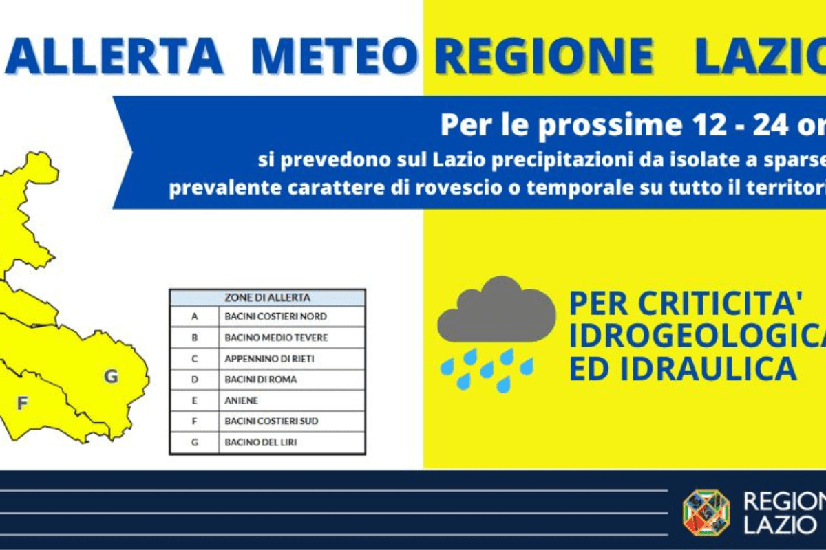 allerta meteo lazio