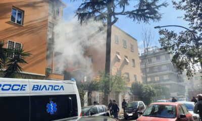 fiamme appartamento a Roma