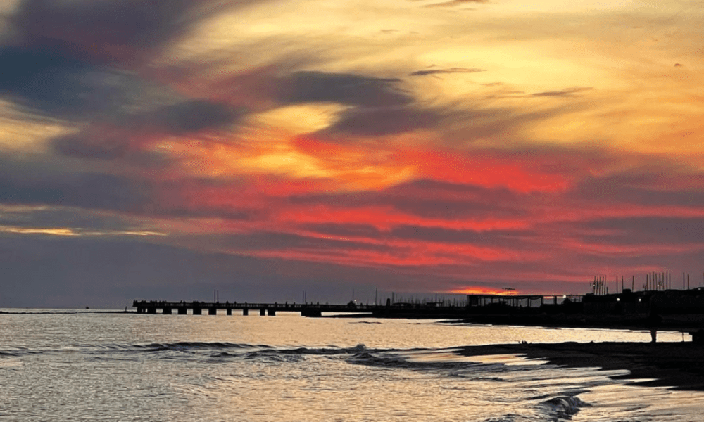 ostia al tramonto