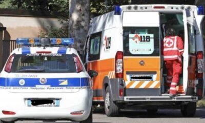 incidente a Latina, intervento ambulanza e polizia locale