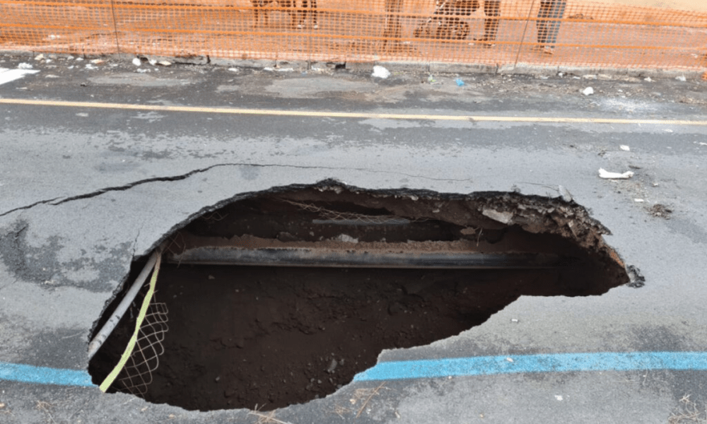 voragine via dei giordani nel quartiere trieste di roma