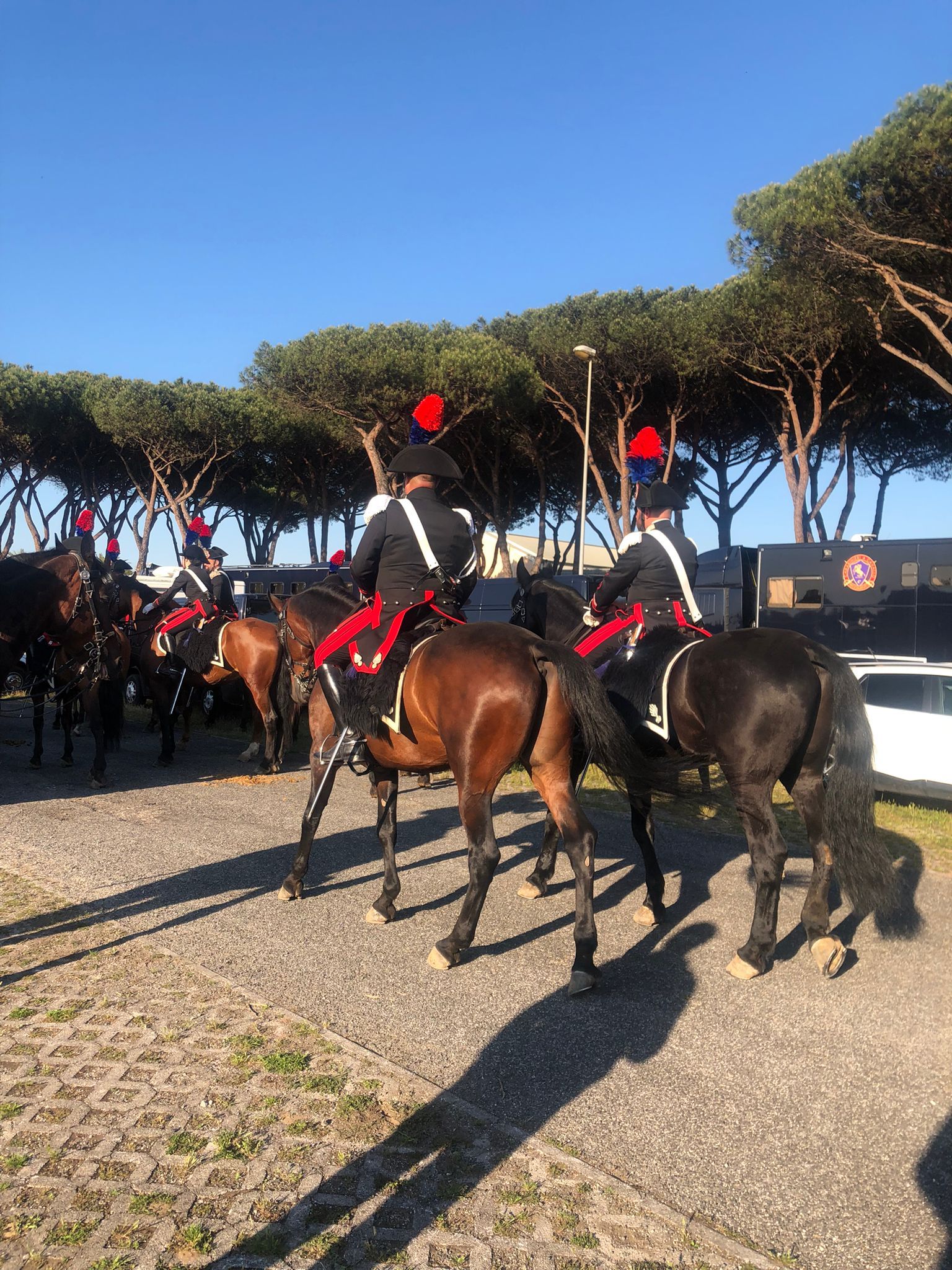 Carabinieri a cavallo a Castel Fusano