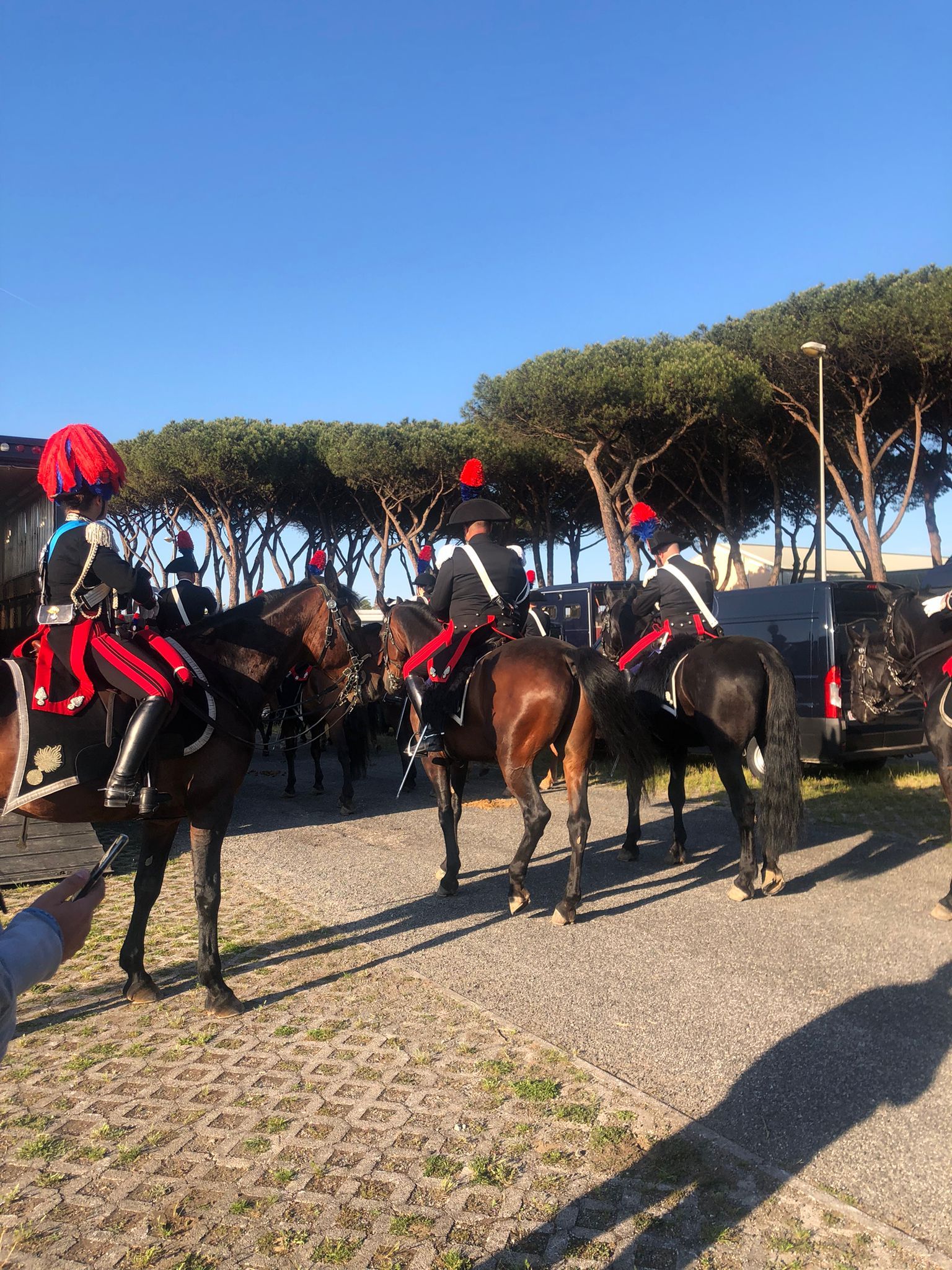 Carabinieri a cavallo a Castel Fusano