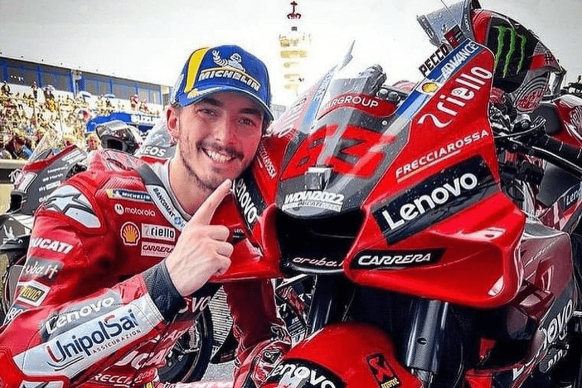 Francesco Bagnaia con la Ducati