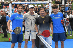 Francesco Totti e Jannik Sinner a padel al Foro Italico