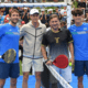 Francesco Totti e Jannik Sinner a padel al Foro Italico
