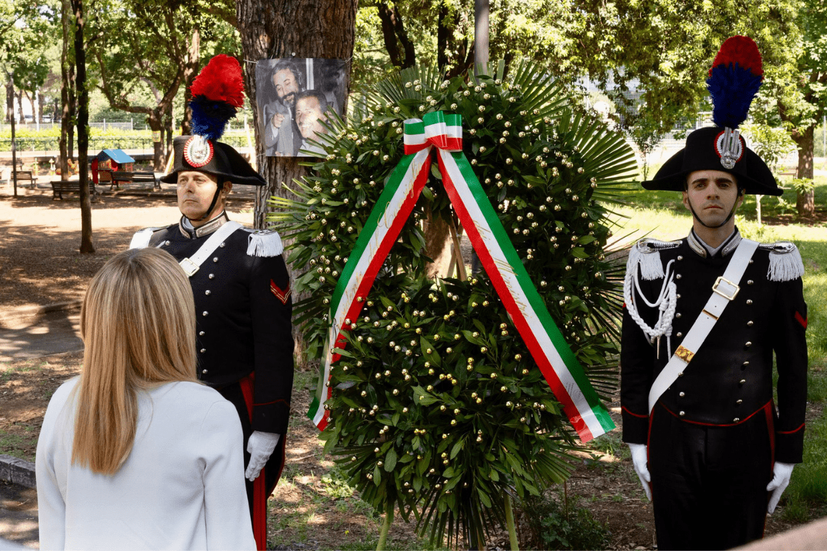 Giorgia Meloni al Parco Falcone e Borsellino a Montagnola