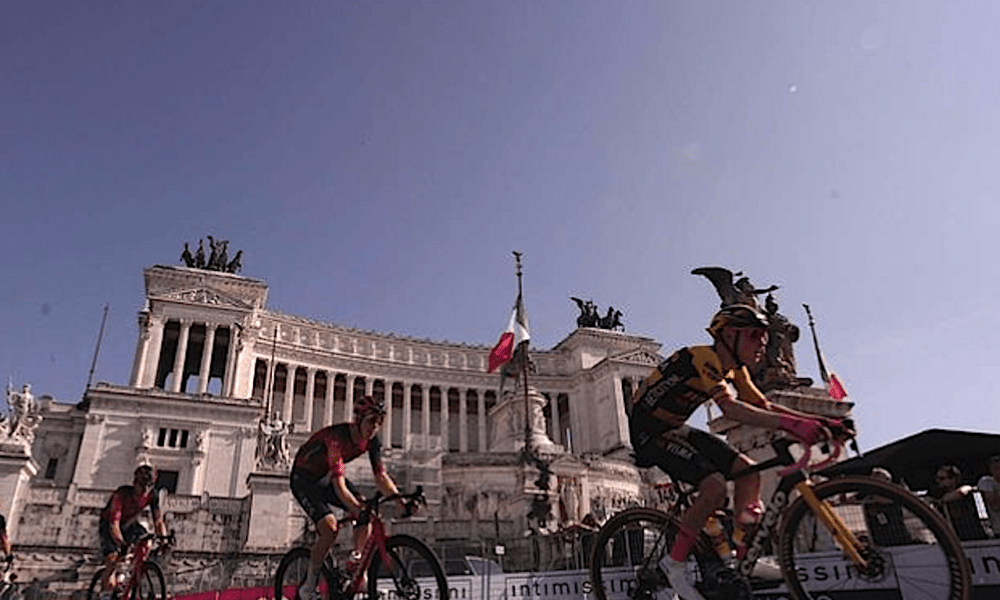 Arrivo giro d'Italia a Roma ieri