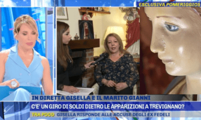 Madonna di Trevignano piange in diretta su Pomeriggio 5