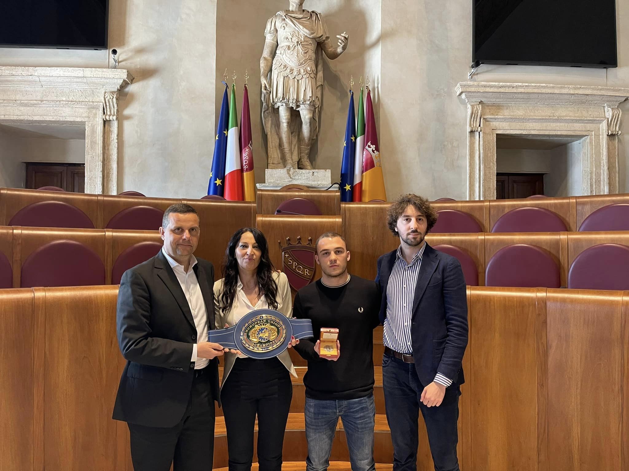 Il pugile Pietro Rossetti omaggiato in Campidoglio