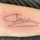 Tatuaggio con autografo di Ilary Blasi
