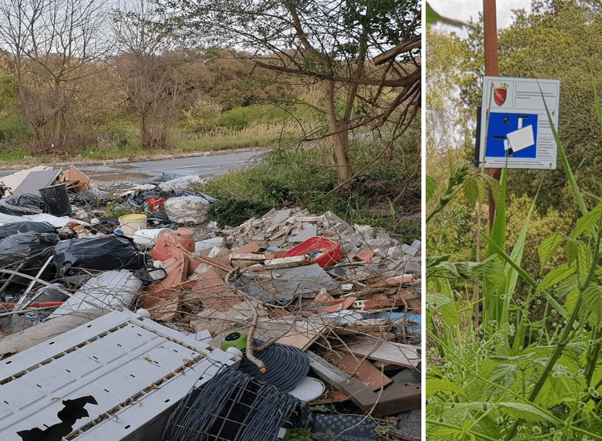 Fototrappola e discarica abusiva a Roma