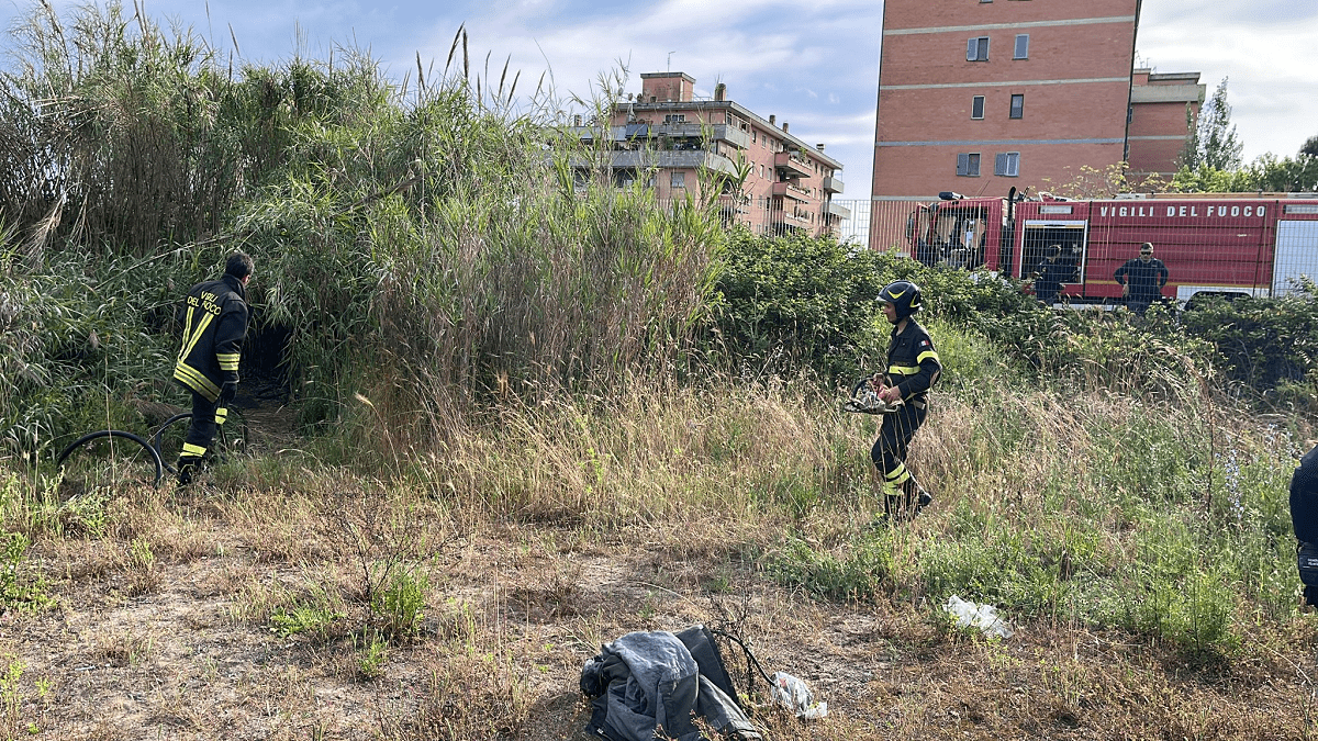 incendio Ostia Pineta Acque Rosse