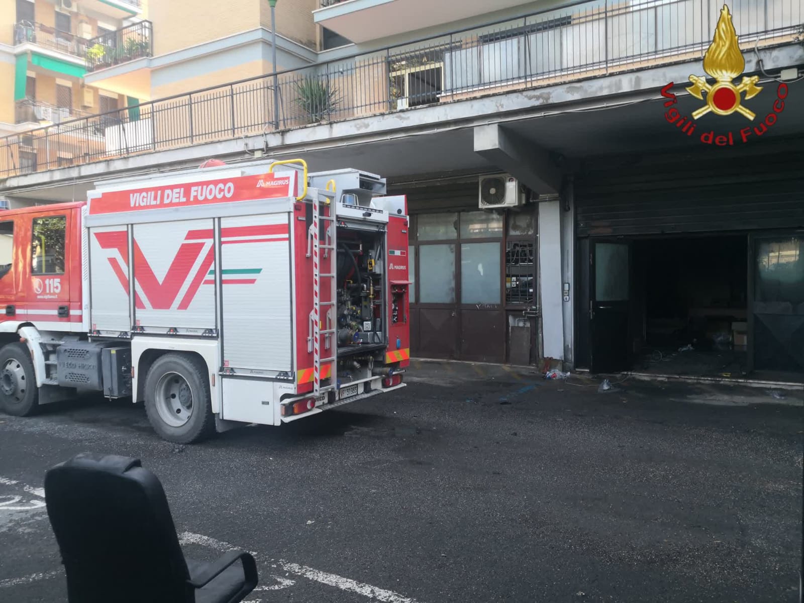 Incendio in via della Magliana