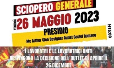 outlet Castel Romano sciopero