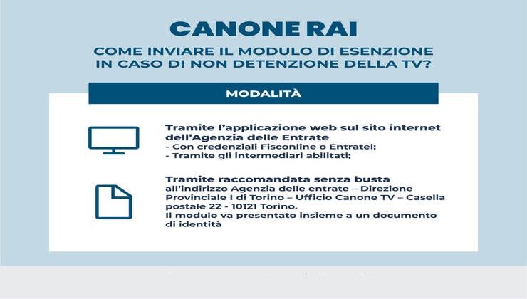 Esenzione canone RAI