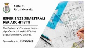 Il Comune di Grottaferrata cerca architetti