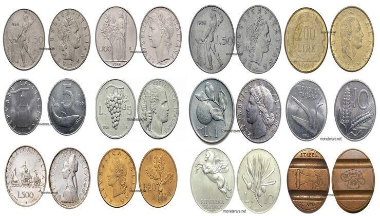 Old lira coins in circulation