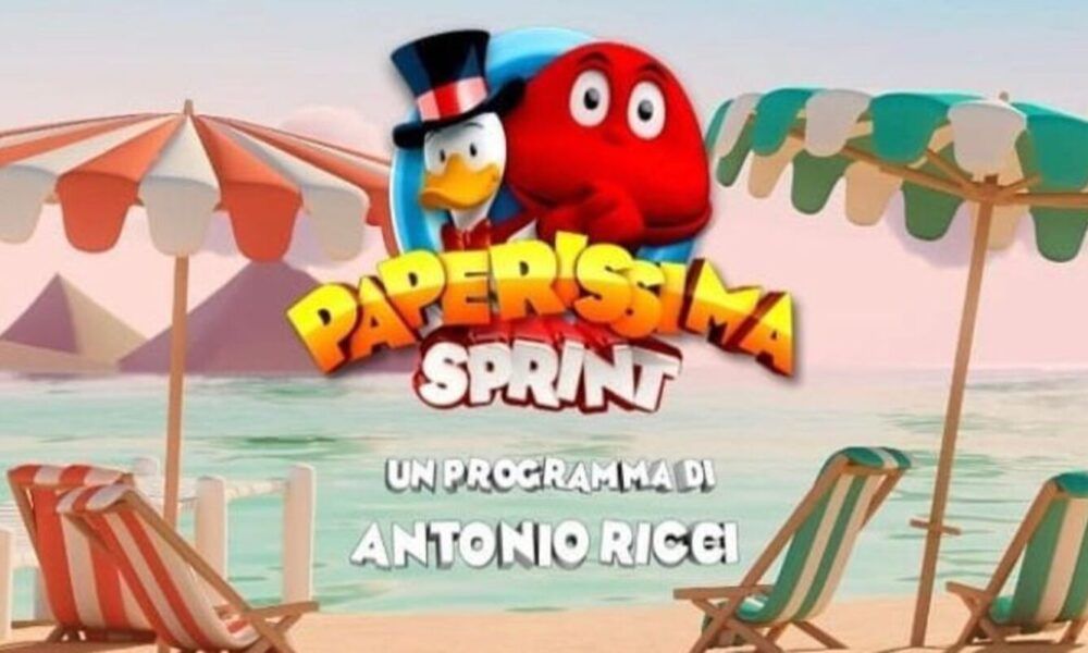 PAPERISSIMA SPRINT CANALE 5 PUNTA SU MARCIA E VALENTINA COME VOLTI