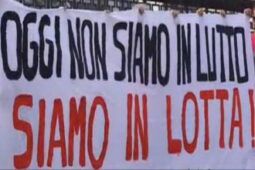 attivisti contro il lutto nazionale per i funerali di Berlusconi