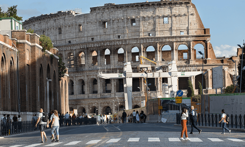 cantiere metro c a Colosseo