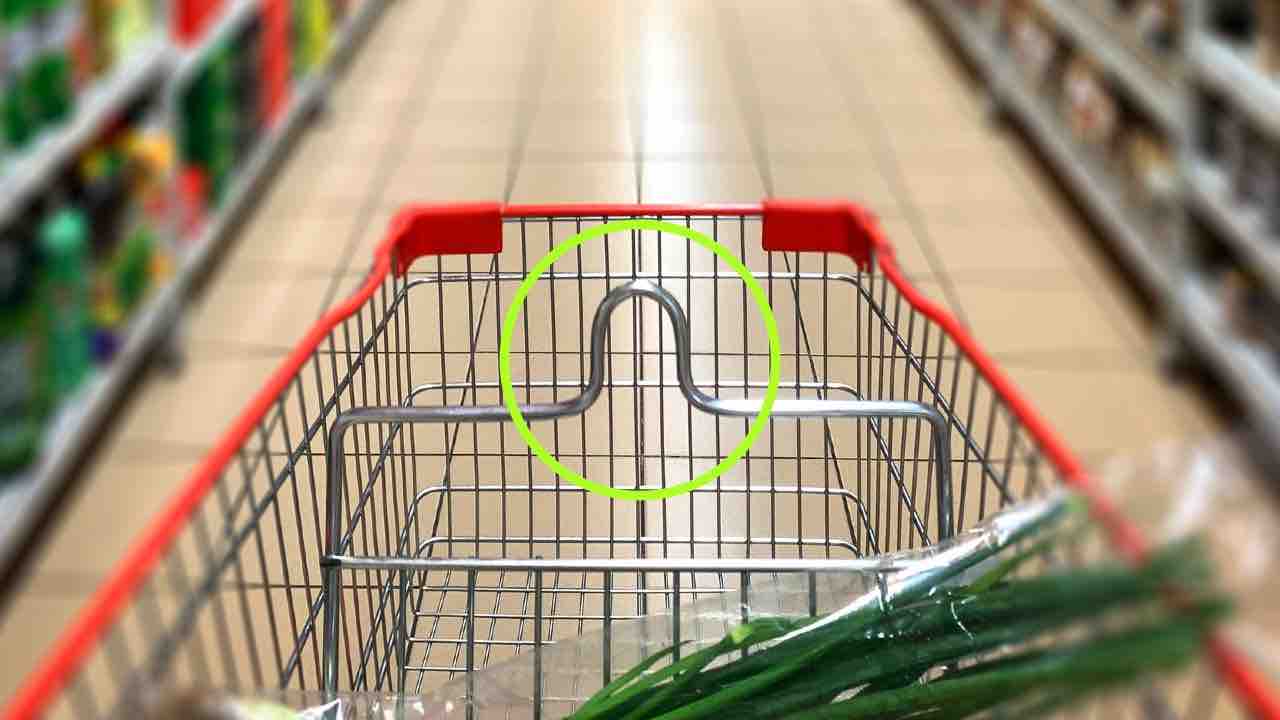 la funzione del gancio del carrello della spesa