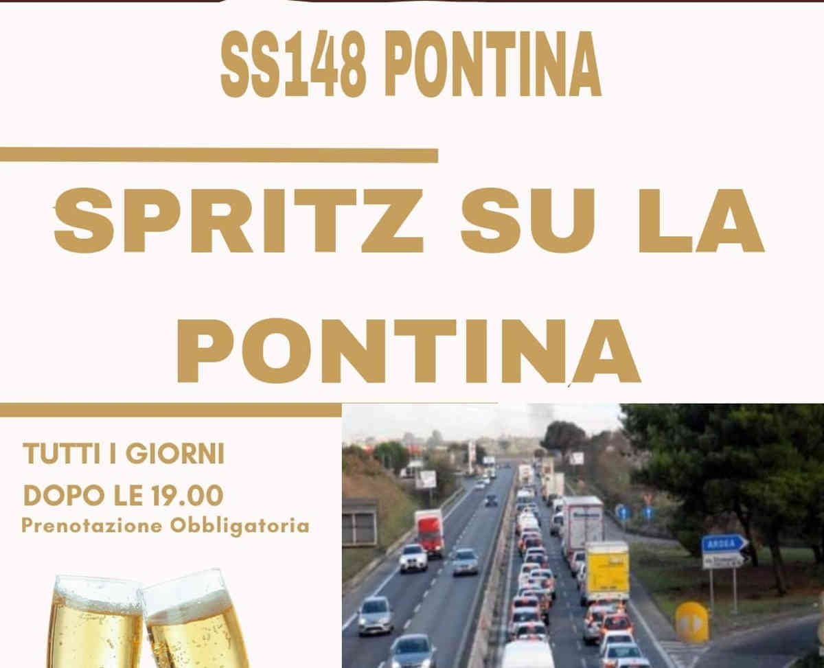 Spritz sulla Pontina, locandina ironica sui social