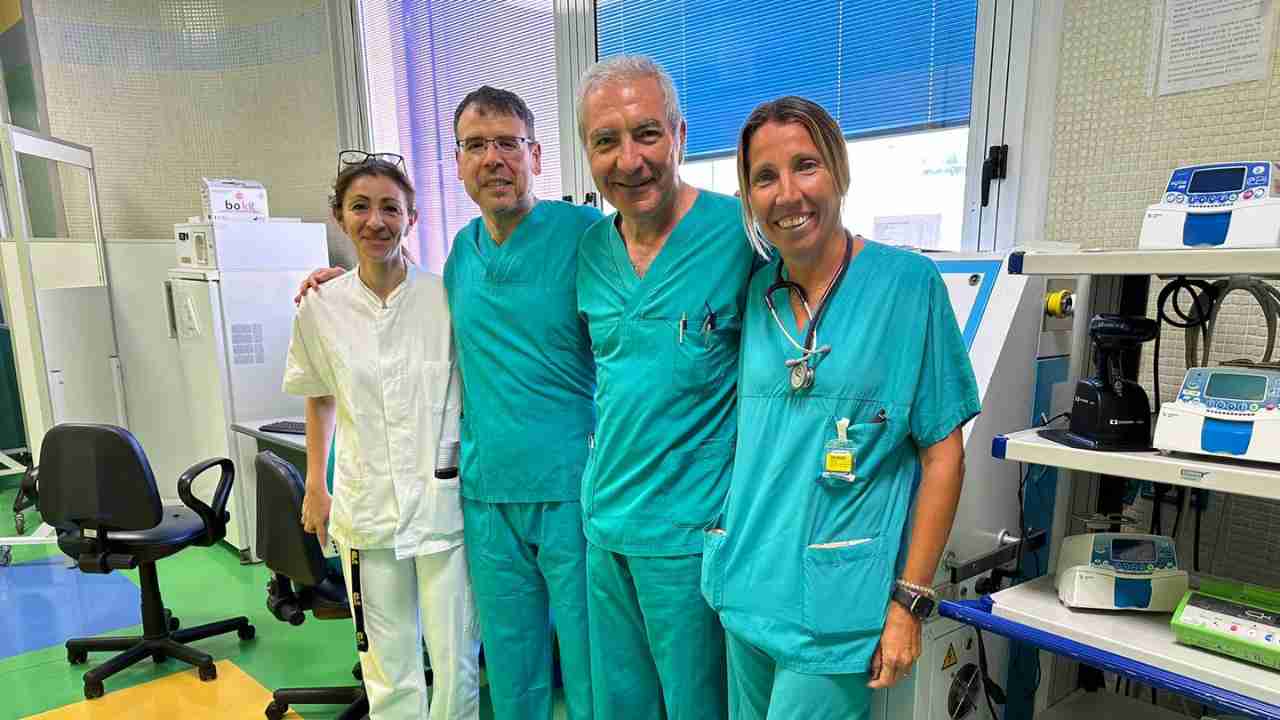 Equipe operatoria all'Ospedale Santo Spirito di Roma