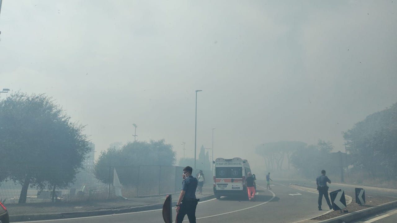 incendio a Castel Romano