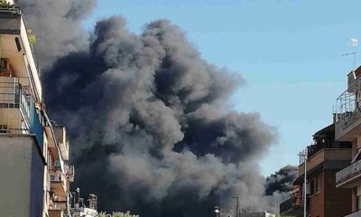 Incendio al Parco di Centocelle